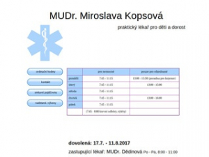 MUDr. Miroslava Kopsová